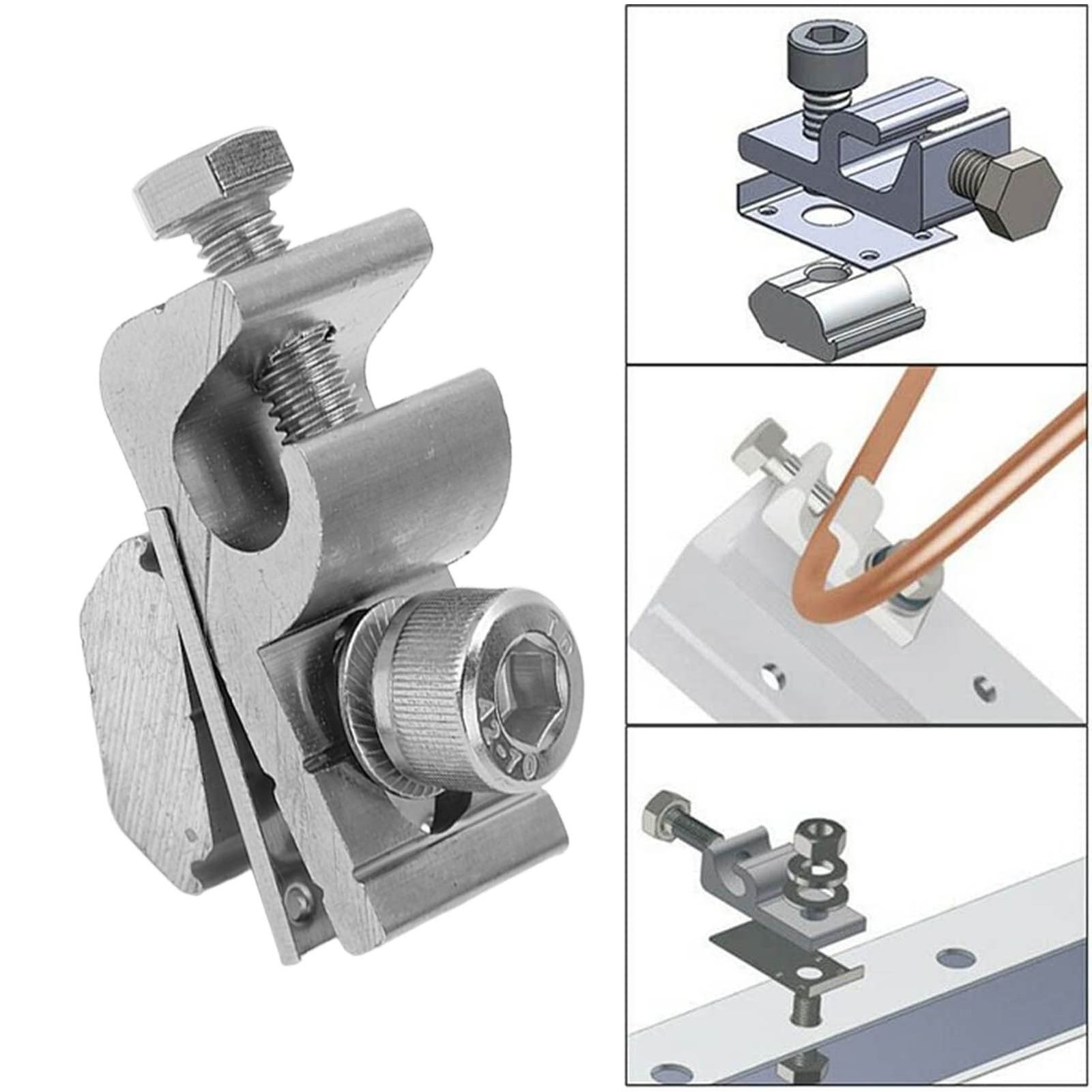 10x Solar Mounting System Grounding Clip Lug Bracket Clamps Photovoltaic SET