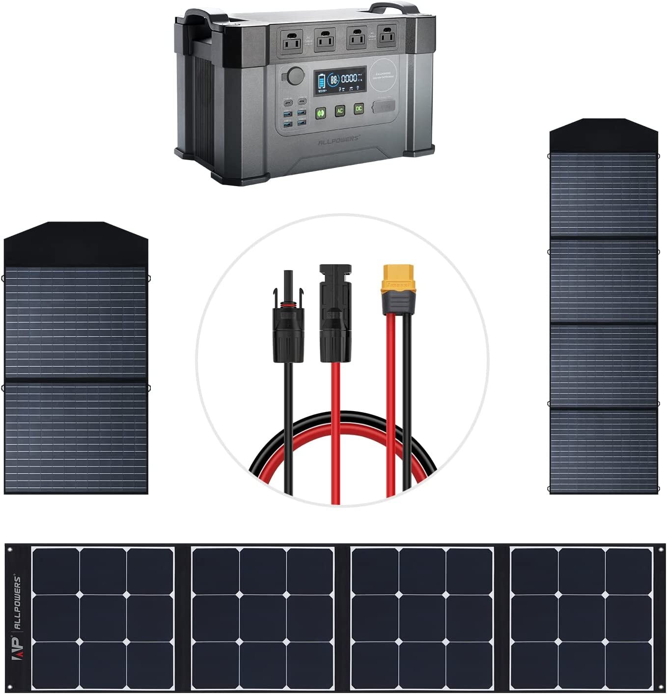 ALLPOWERS Solar Cable to XT60 Power Stations – Heavy-Duty High Current Transfer