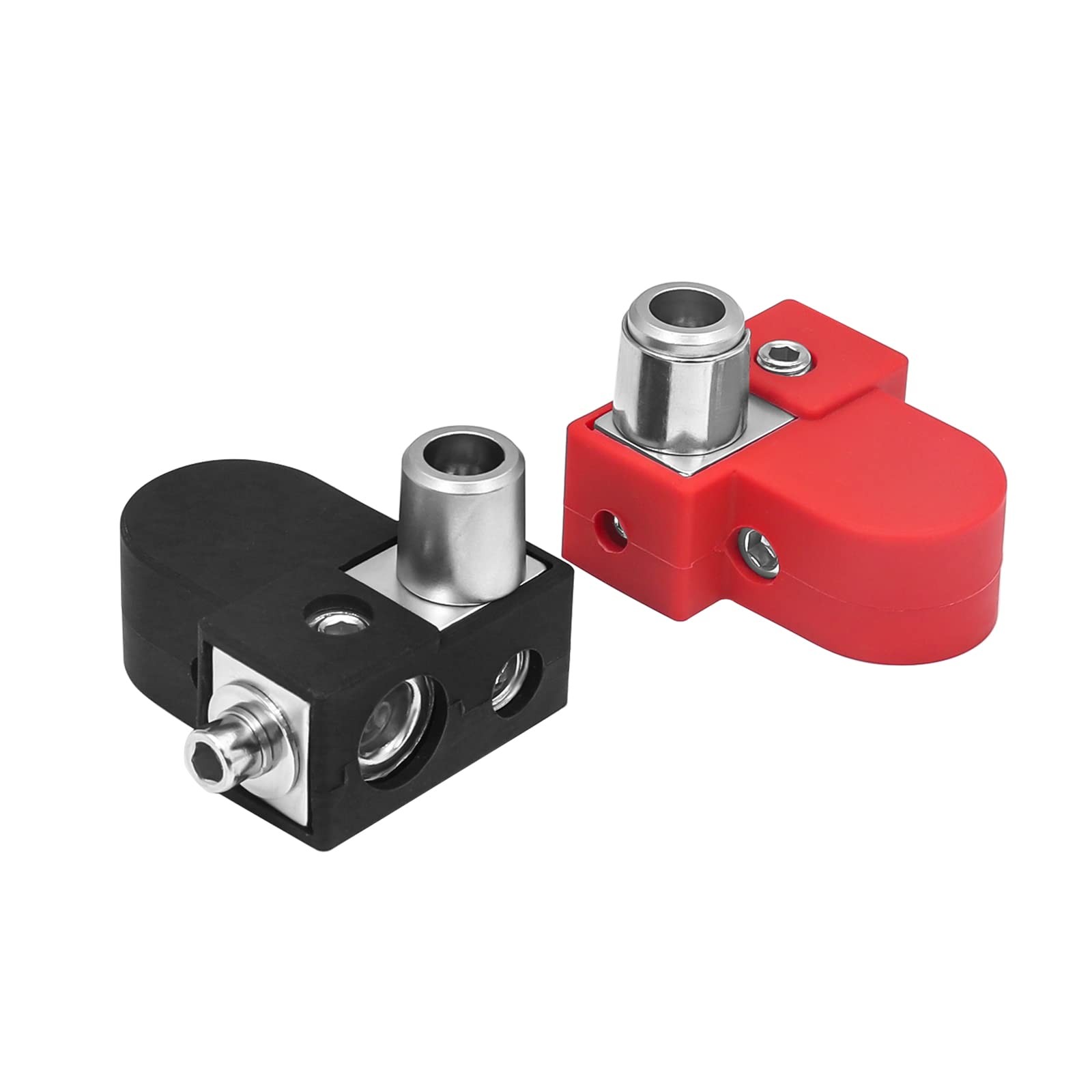 Recoil BTO Solid Brass Positive Negative Battery Terminals with Adaptor Collars,