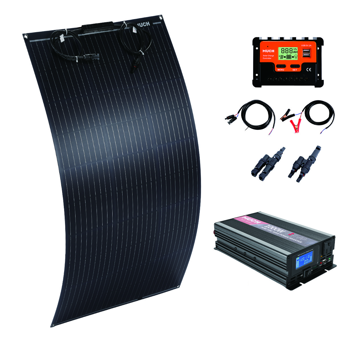 100W Watt Monocrystalline Solar Panel 12V Charging RV Camping Home Off-Grid Boat
