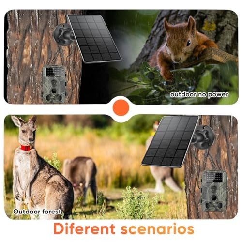 Solar Panel Kit for Trail Cameras – 3W, 5000mAh Battery, IP66 Waterproof, Huntin