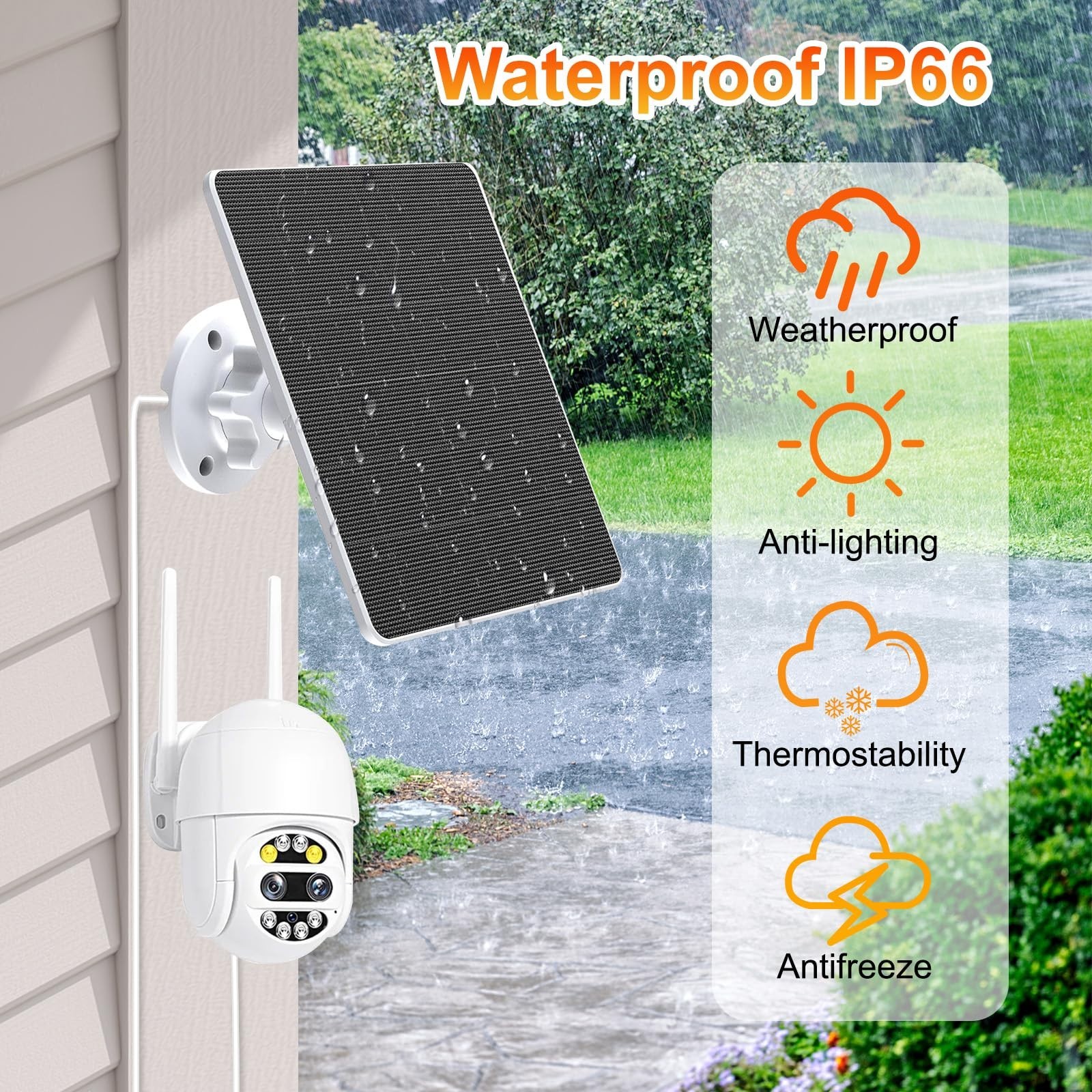 5W Solar Charger for Ring Camera – Compatible with Spotlight Cam & Stick Up Cam,