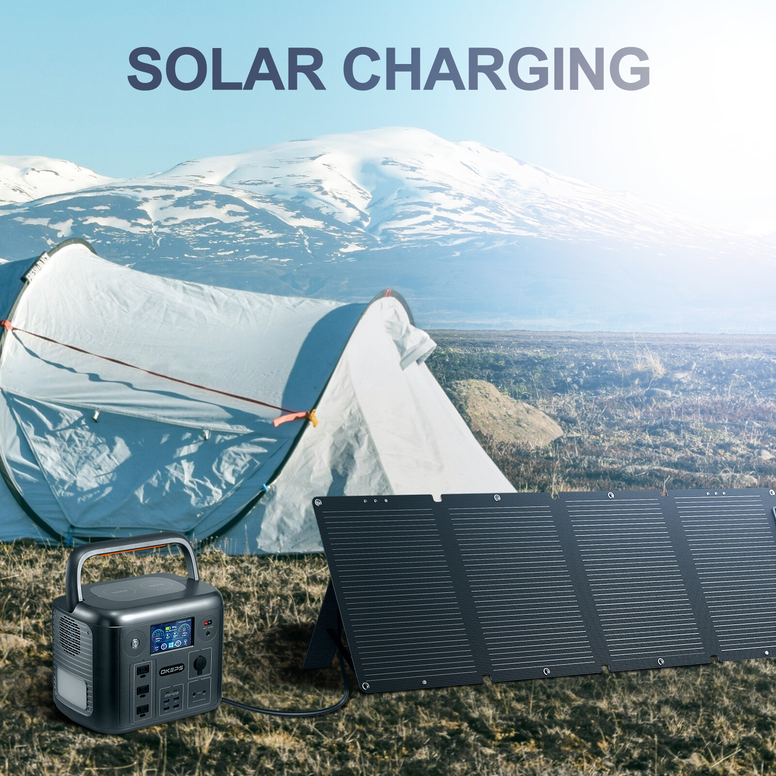 1280W Portable Power Station Generator Backup Battery Supply + 120W Solar Panel