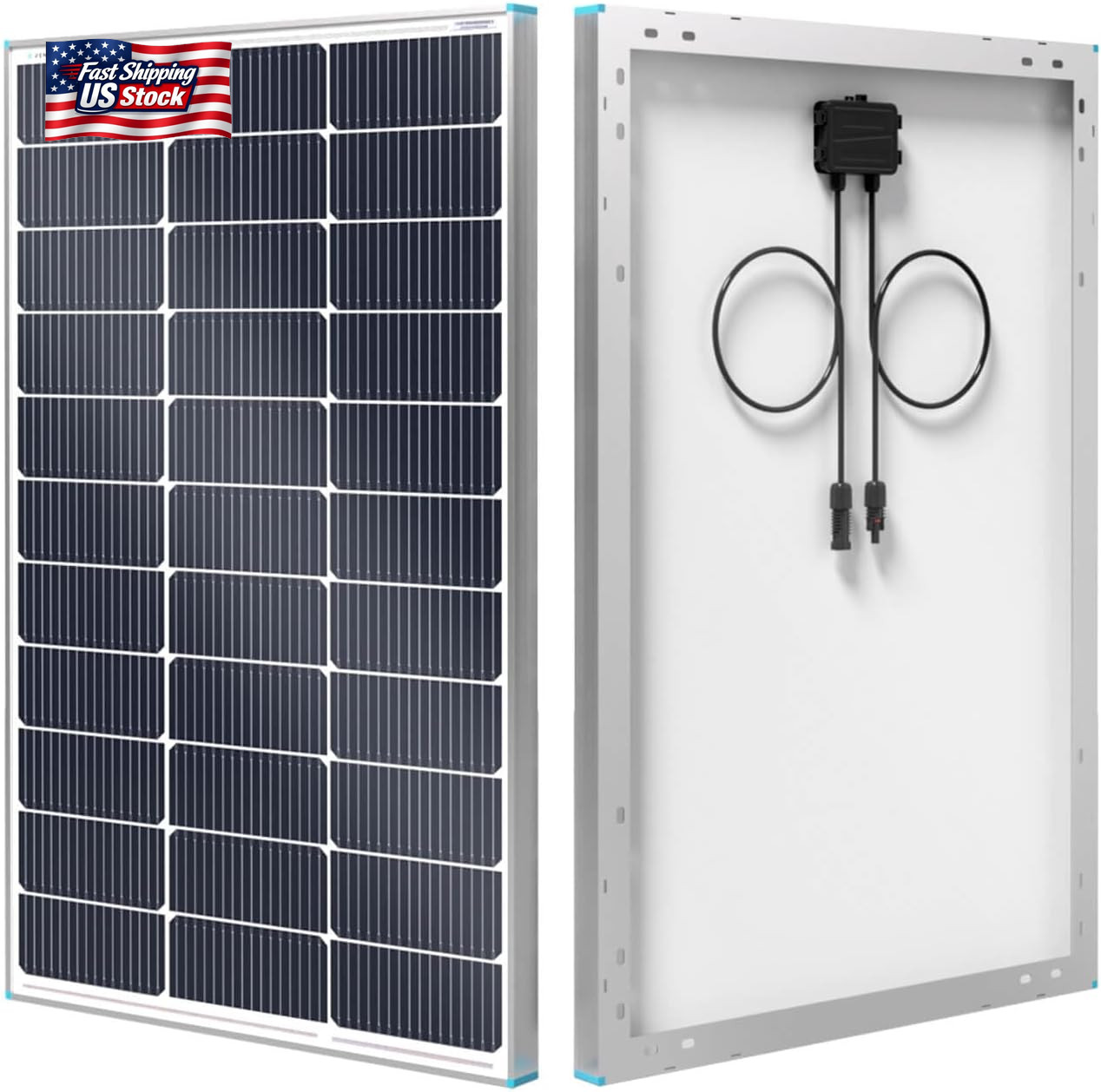 Renogy Solar Panels 100 Watt, N-Type Solar Panel 25% High-Efficiency 16BB, 100W