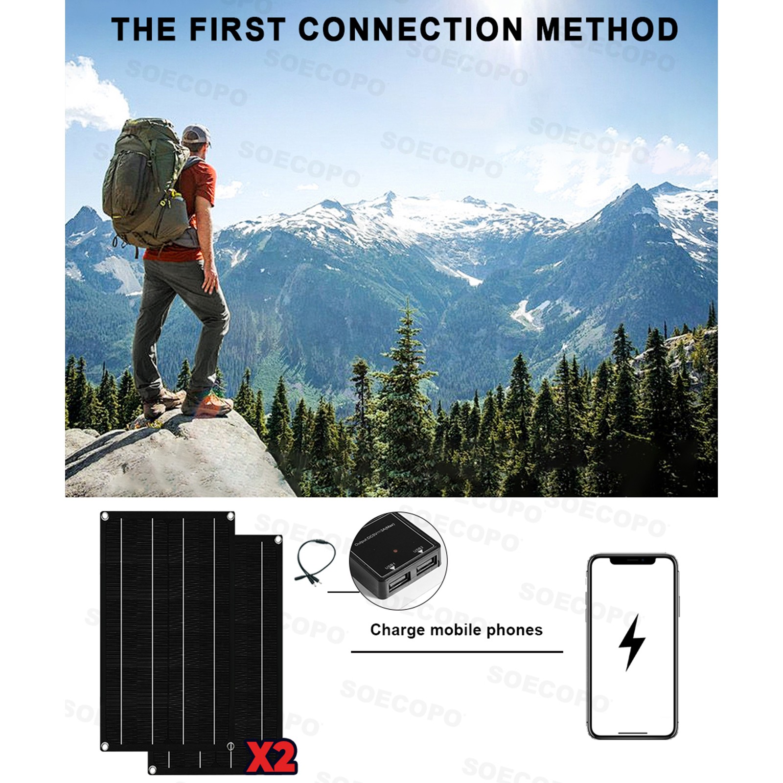 10000W Solar Starter Kit 2x High-Yield Solar Panels + 100A Charge Controller