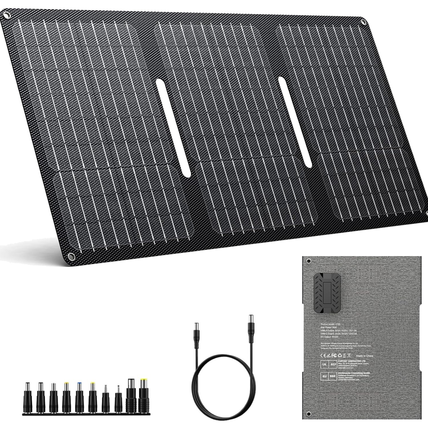 30W Solar Panel Charger YT30 Foldable Solar Panel Waterproof Solar Charger w…