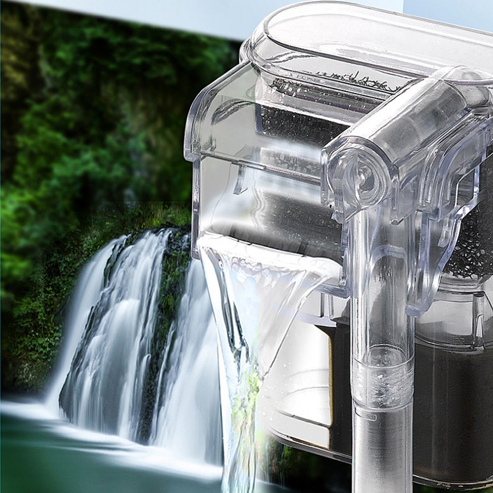 Wall Filter for Fish Tank with USB Pump and Adjustable Water Circulation