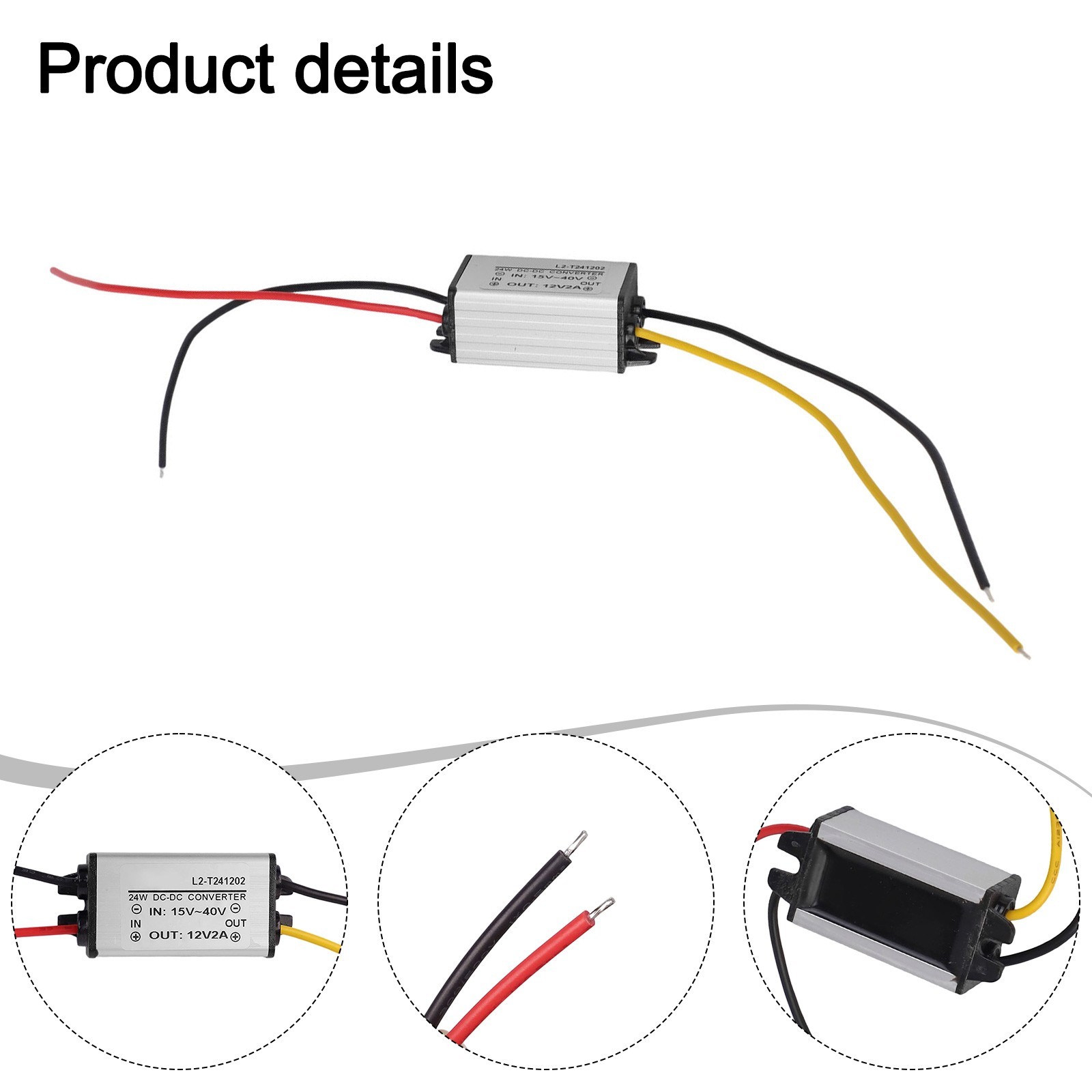 Power Converter from 24V to 12V with Easy Installation and Compact Design