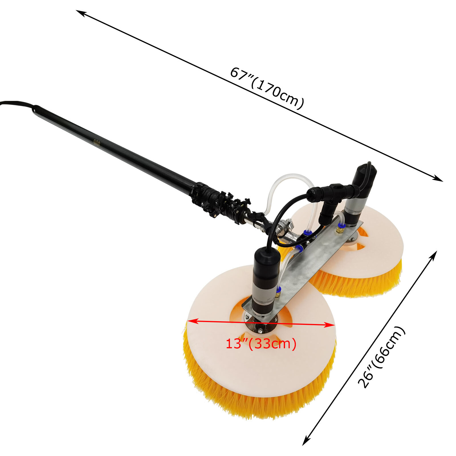 110V 13″ Double Head Multifunctional Photovoltaic Panel Cleaning Machine 350rpm
