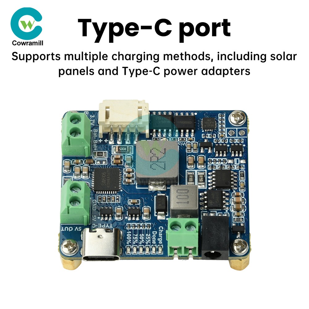 6-24V Solar Panel Power Management Module 5V 3A Supports MPPT, PD QC FCP SFCP