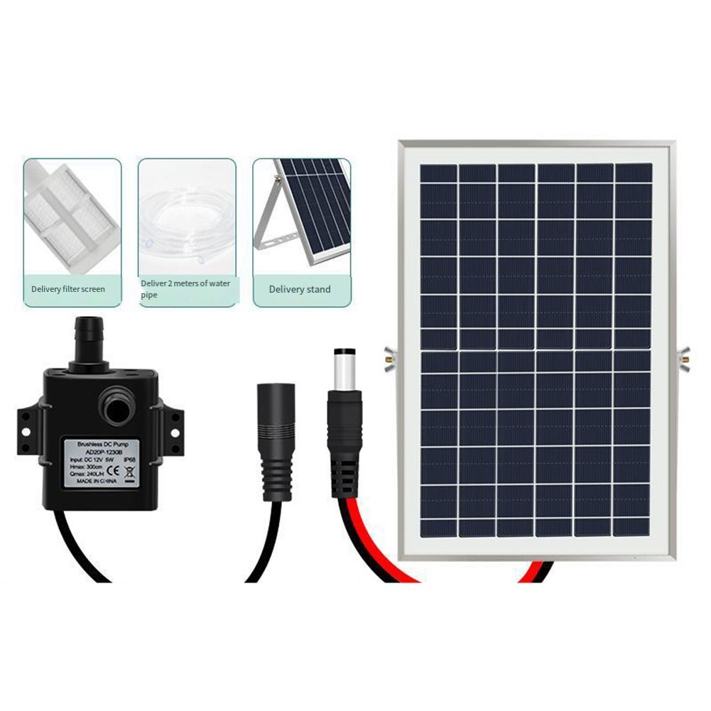 Solar Panel with 240L/H Water Pump for Efficient Outdoor Water Feature