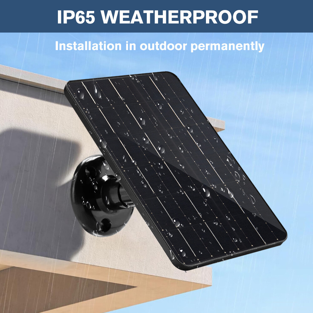 60W 30W 5V Solar Panel Camera Charger for Outdoor Cam Spotlight With Type-C Port