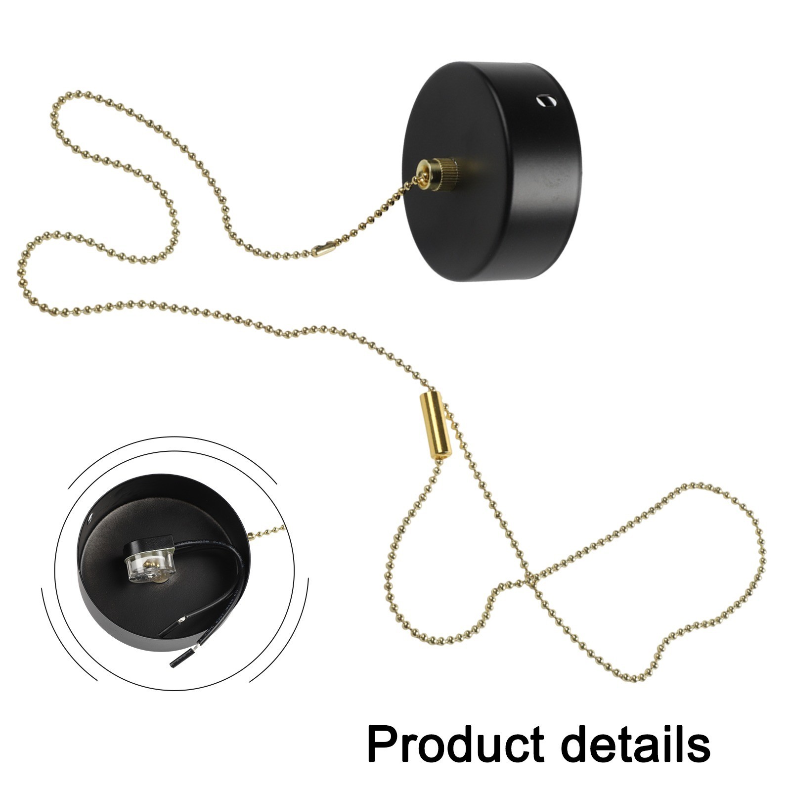 Ergonomic Pull Cord Light Switch with Smooth Operation and 100cm Chain