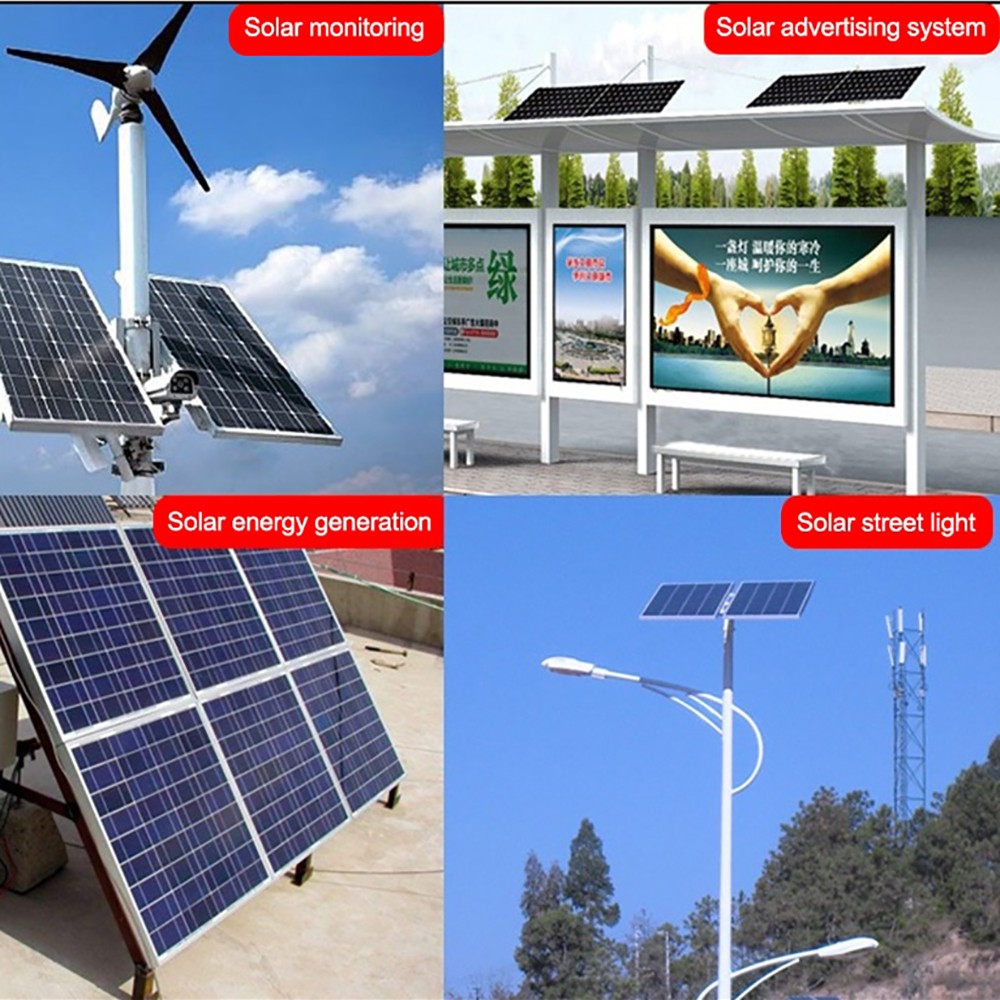 50W Solar Panel Kit Battery Charger Controller Home Boat RV Camp Outdoor 18V