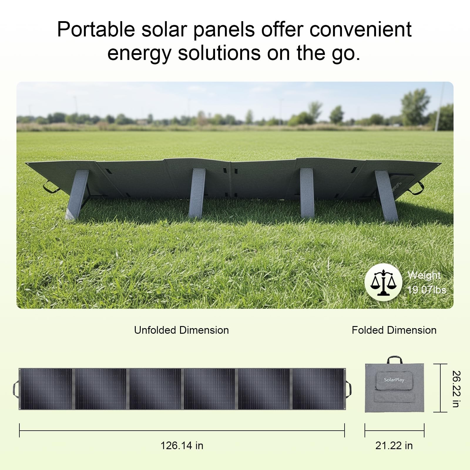 Solarplay 400W Self-supporting Solar Panel Waterproof Portable Solar Battery New