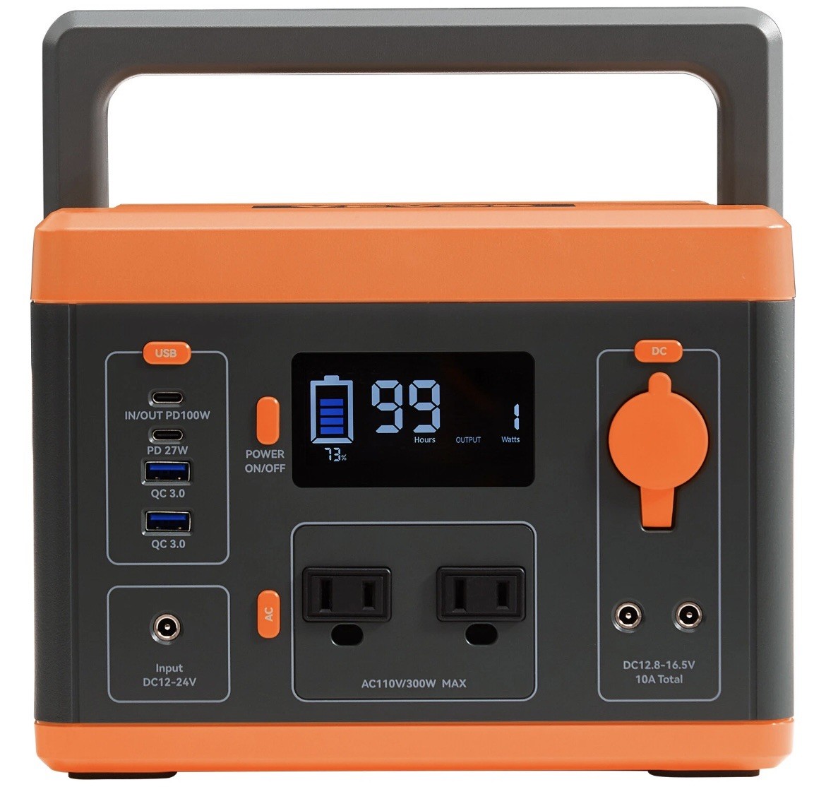 VEVOR Portable Power Station Solar Generator 296Wh 300W Backup Lithium Battery