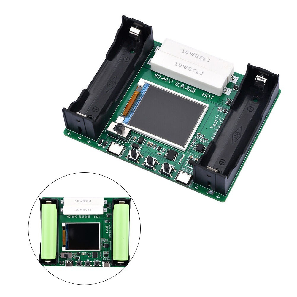 Lithium Battery Tester with LCD Display for Voltage and Current Monitoring