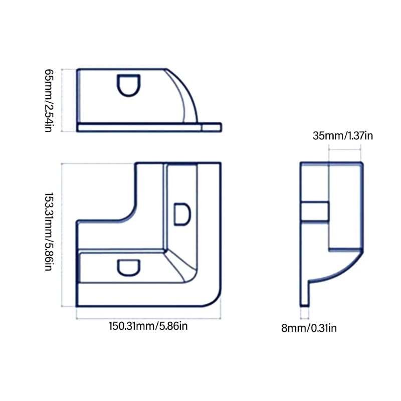 Corner Bracket Kit Easy Installation No Drill Support Kit for Camper Garages