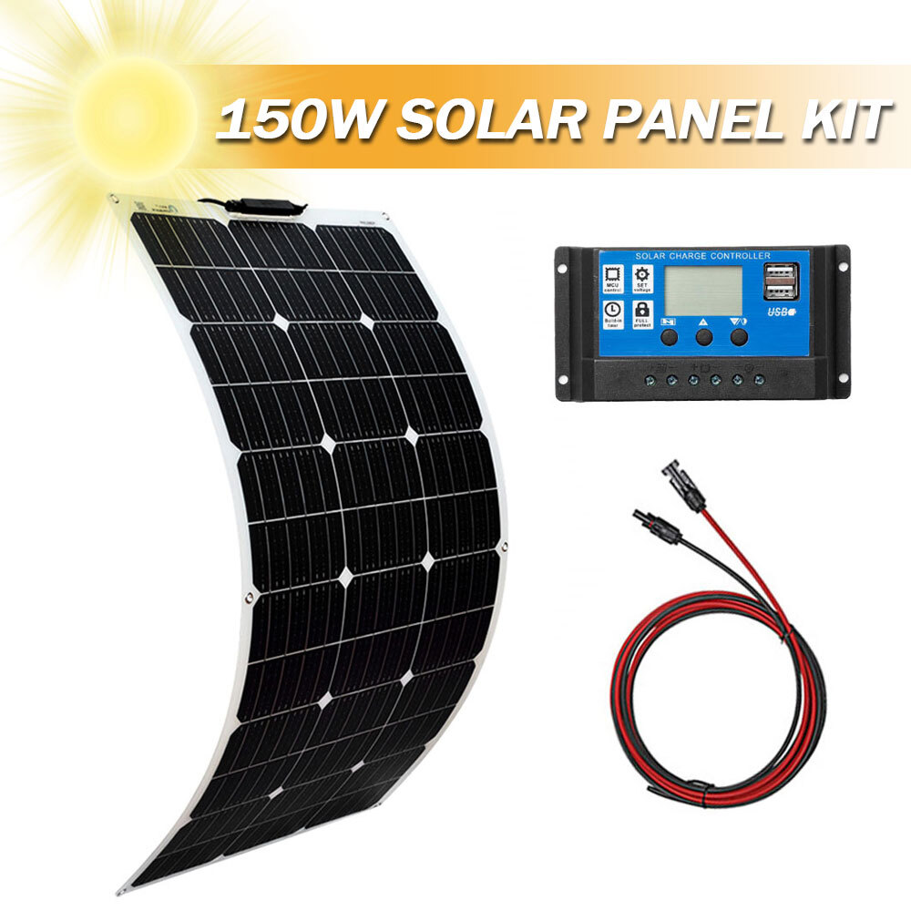 Solar Panel 18V 300W Flexible Durable Monocrystalline Solar Cell Battery Charger