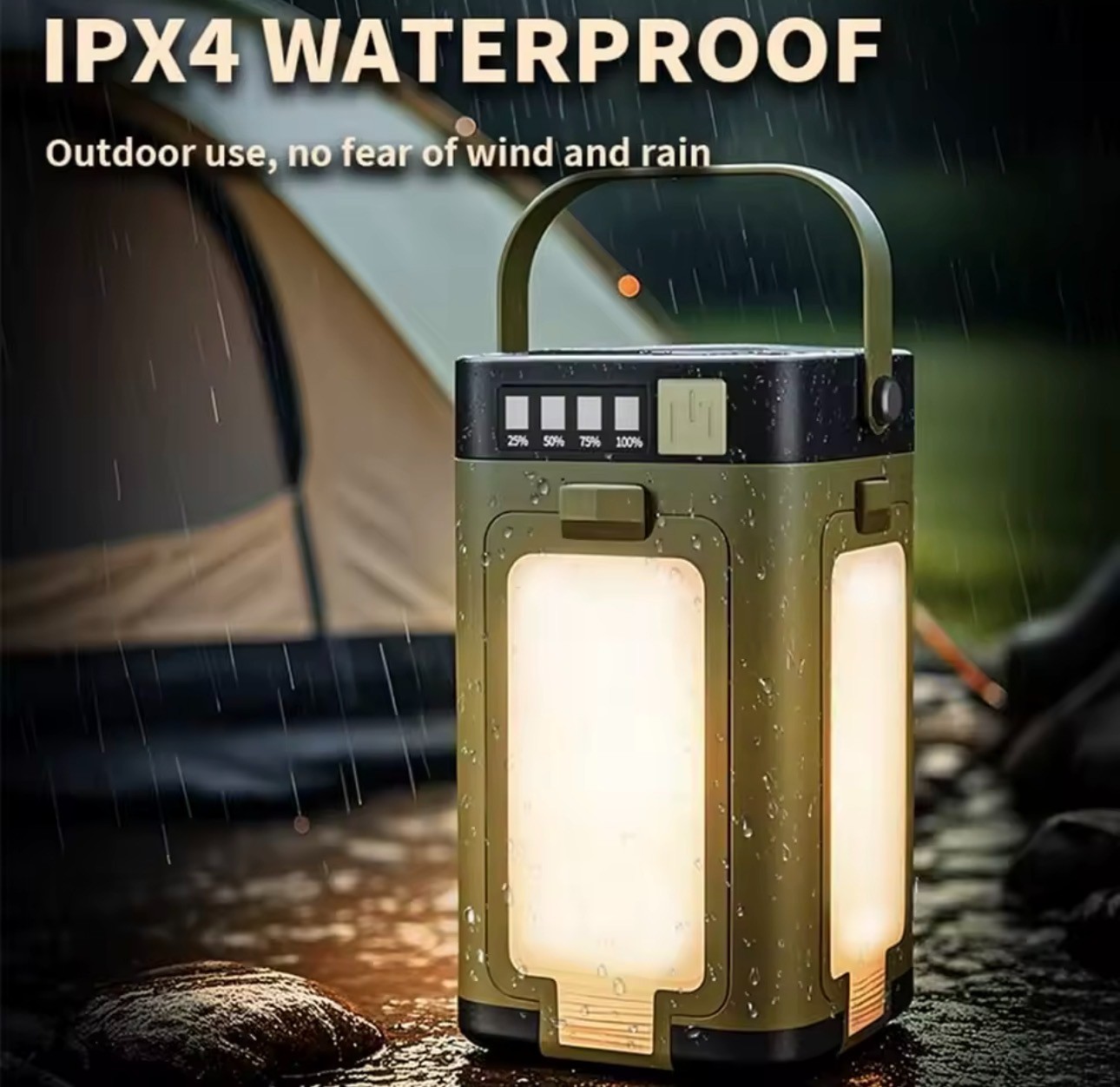 Portable Power Station Multifunctional Foldable Camping Lantern Solar Lamp