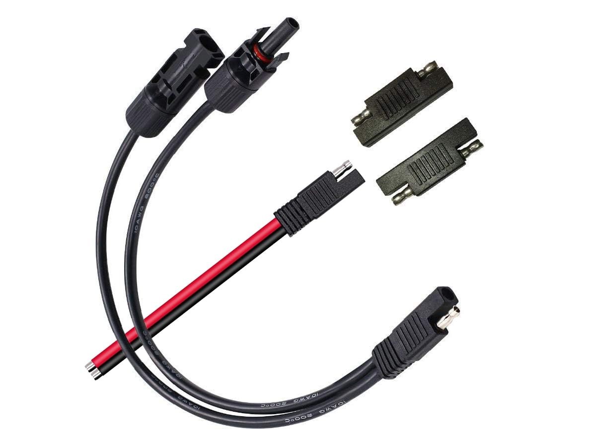 10AWG Tinned Copper Solar Cable with Polarity Adapters for Easy Connectivity