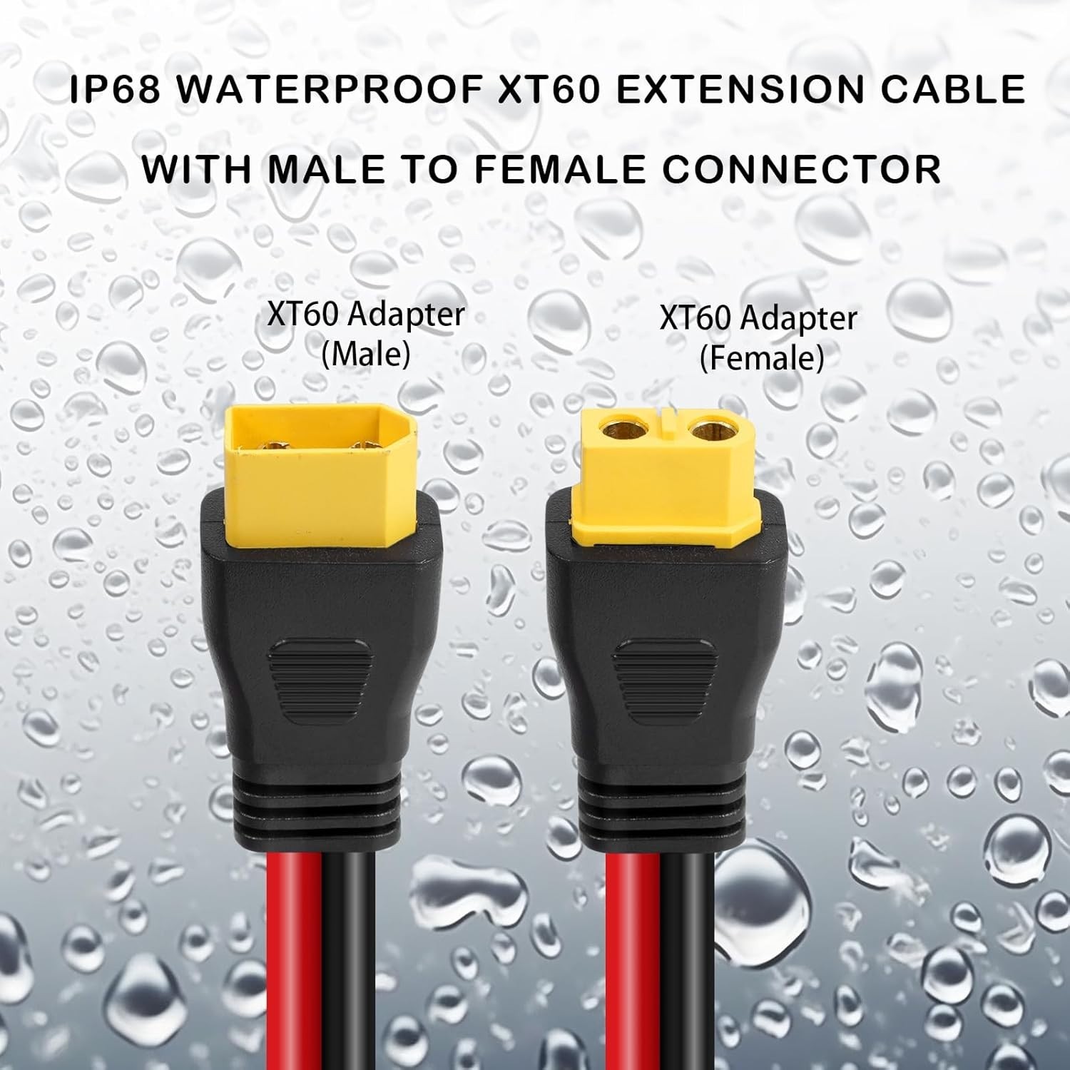 10AWG XT60 Extension Cable 20FT, XT60 Cable with Male to Female Connector for…