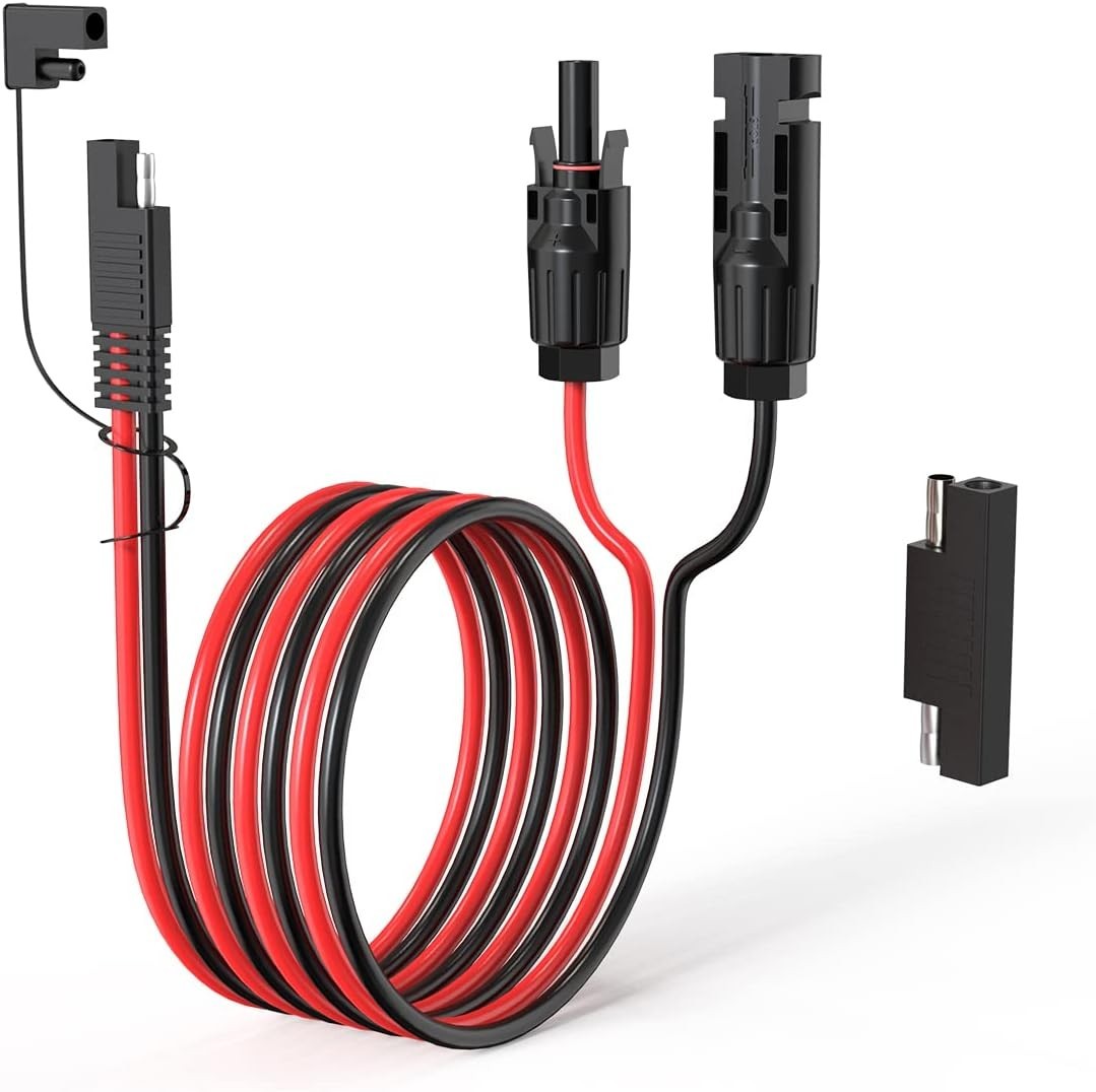 10AWG Solar Connector to SAE Adapter Cable for Solar Panels Car Battery Charger