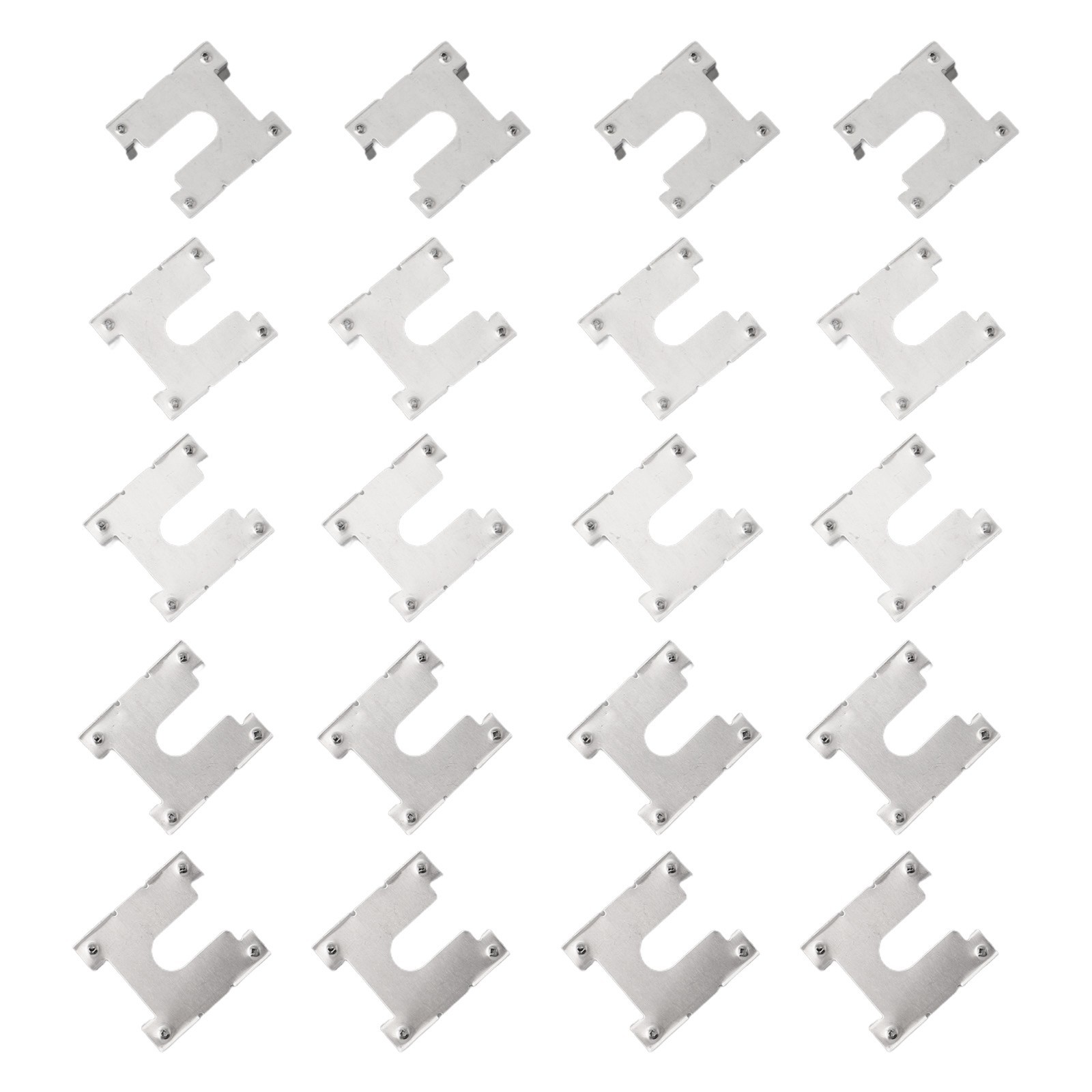 Solar Energy Grounding Lug Silver Solar Panels Stainless Steel 20pcs Earth Plate