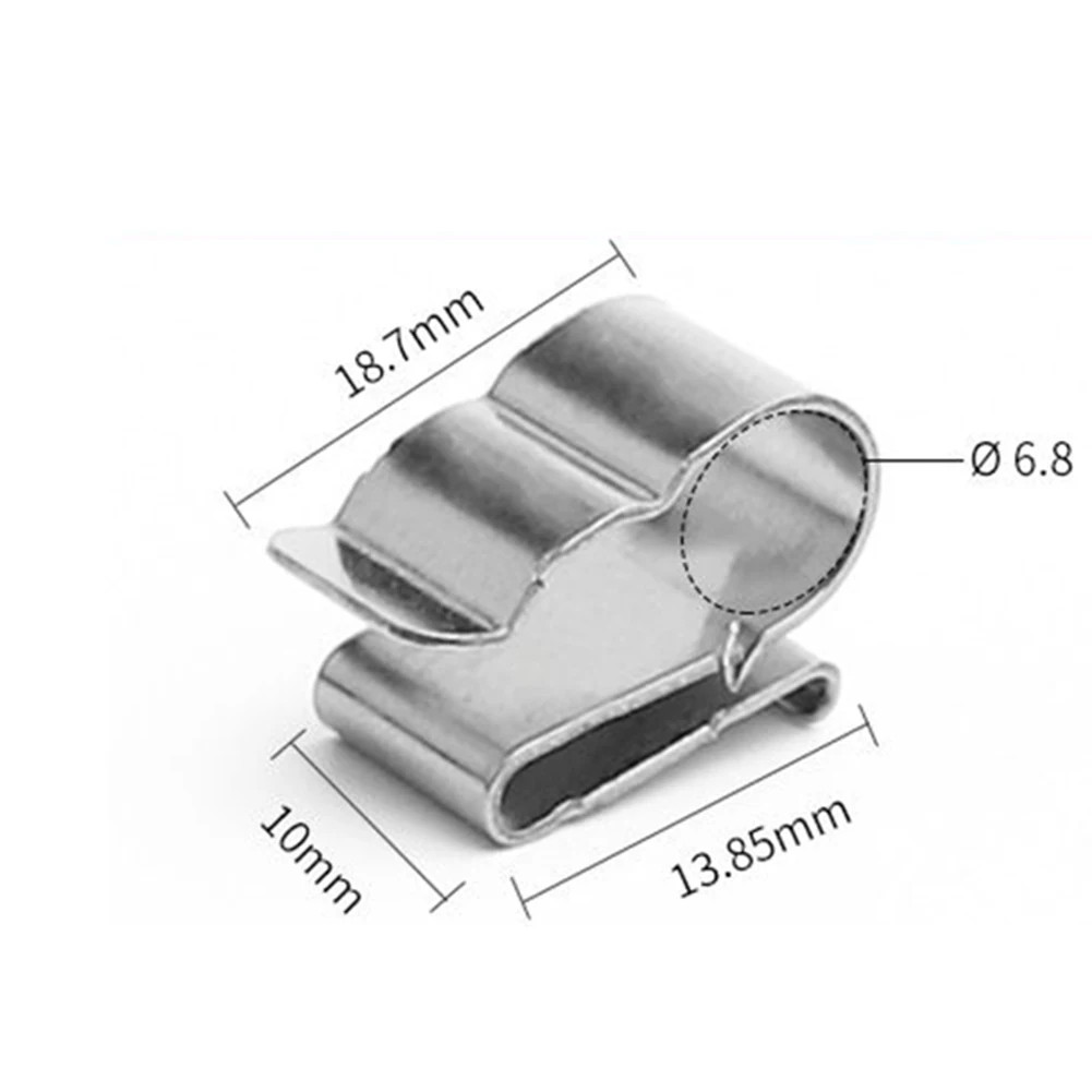 20/50Pcs Silver Solar PV Cable Stainless Steel Wire Clamp for 2X6Mm Solar Panel