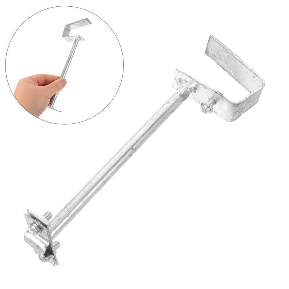 4Pcs Silver Iron Adjustable Tile Support Clamps Durable Roof Grounding Brackets