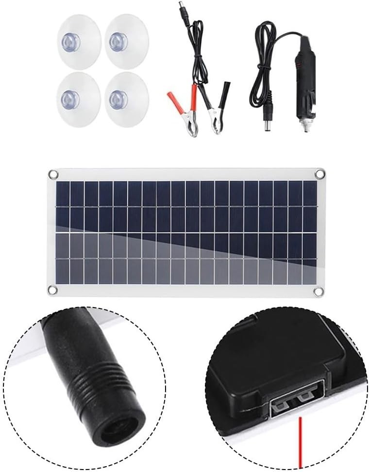 Flexible 12V Solar Panel Kit – 10W Trickle Charger for Eco-Friendly Adventures