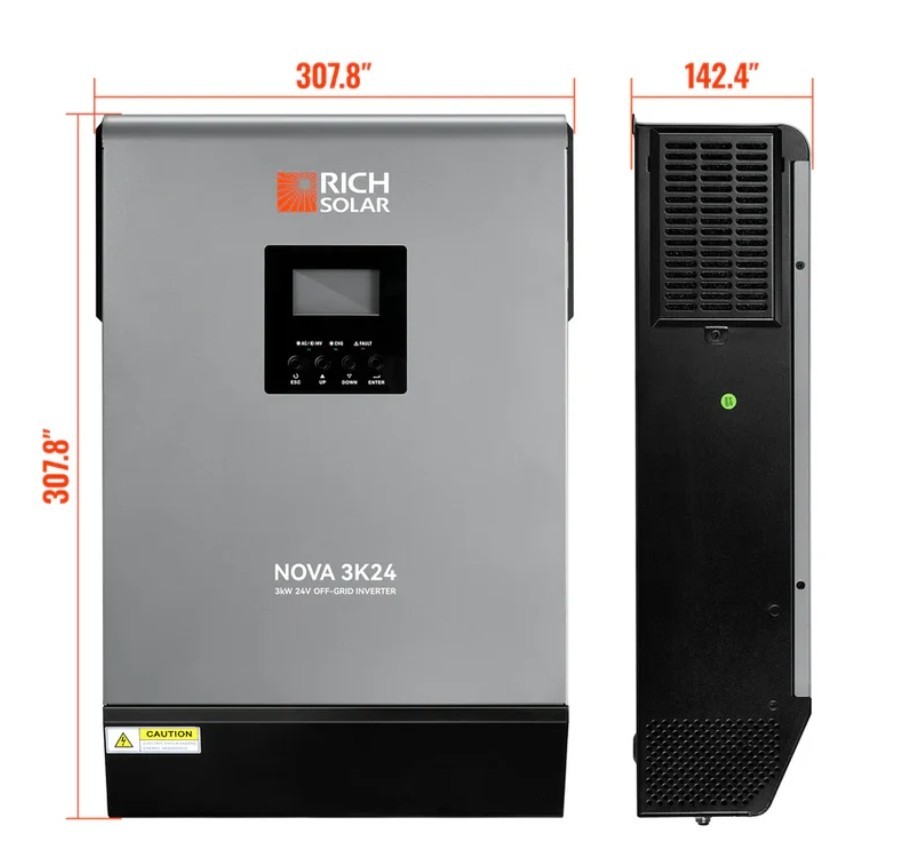 Complete Off-Grid Solar Kit – 3,000W 120V/24VDC [5.12-7.68kWh Battery Bank]