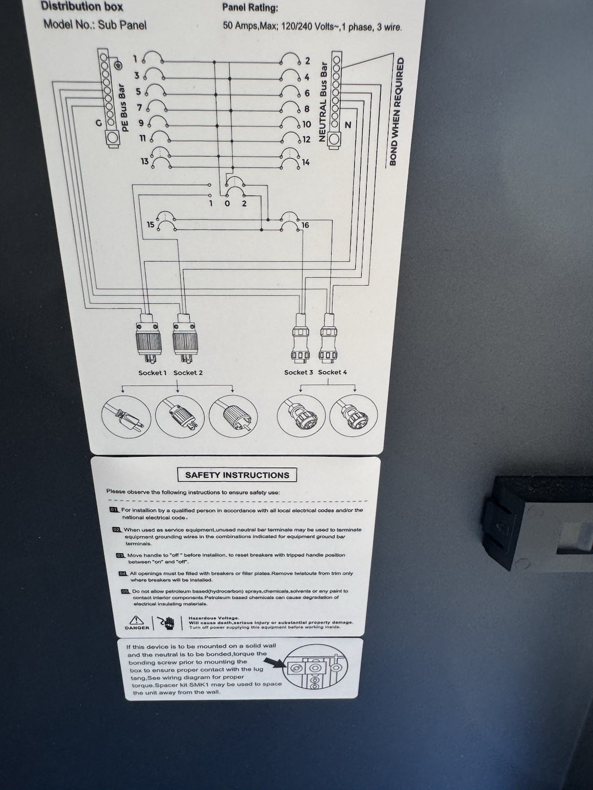 BLUETTI Smart Home Panel for EP500/Pro or AC300 open box new