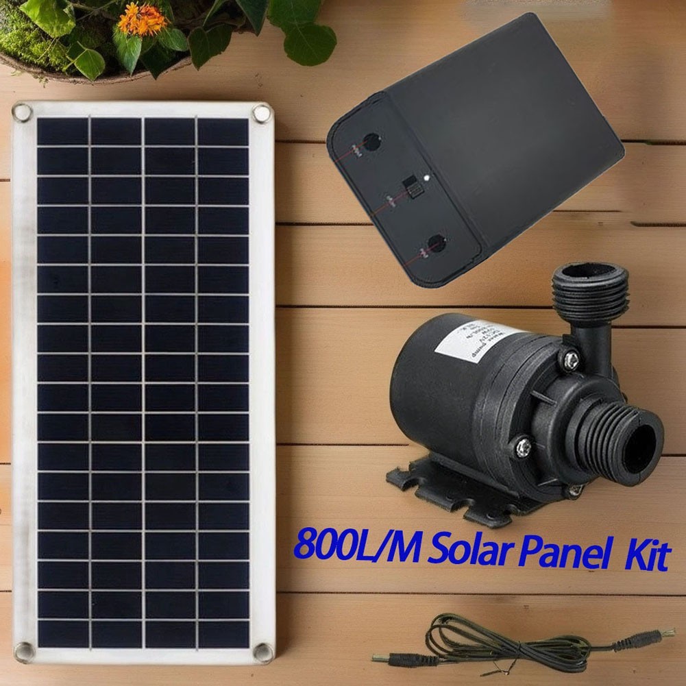DC 12V 30W Brushless Solar Water Pump Kit for Outdoor Pond and Fountain Use