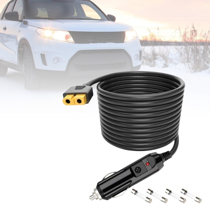 XT60 Extension Cable XT60 Female to Car Charger Male Connection Cord 12V/24V