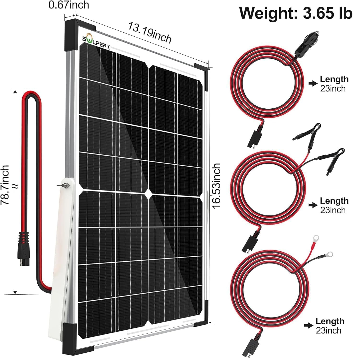 12V 50W Solar Battery Charger, 2Pcs 25W Solar Battery Maintainer+Waterproof 8A C