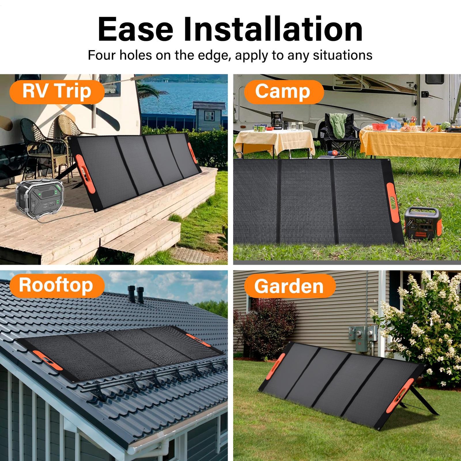 200W 400W Portable Foldable Solar Panel Kit For Solar Generator For Camping