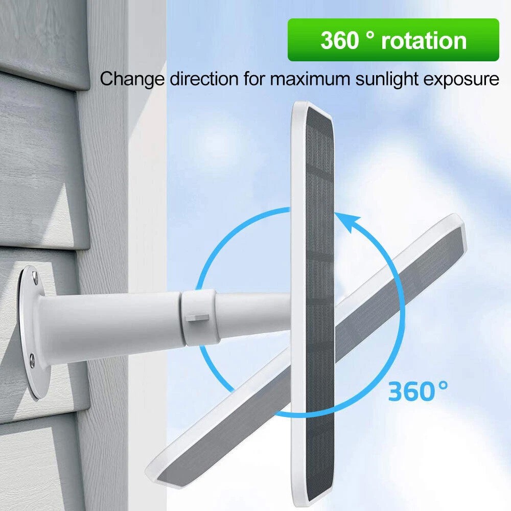 Solar Panel for Ring Spotlight Camera/Stick Up Cam Battery Charger 8W 5V Output