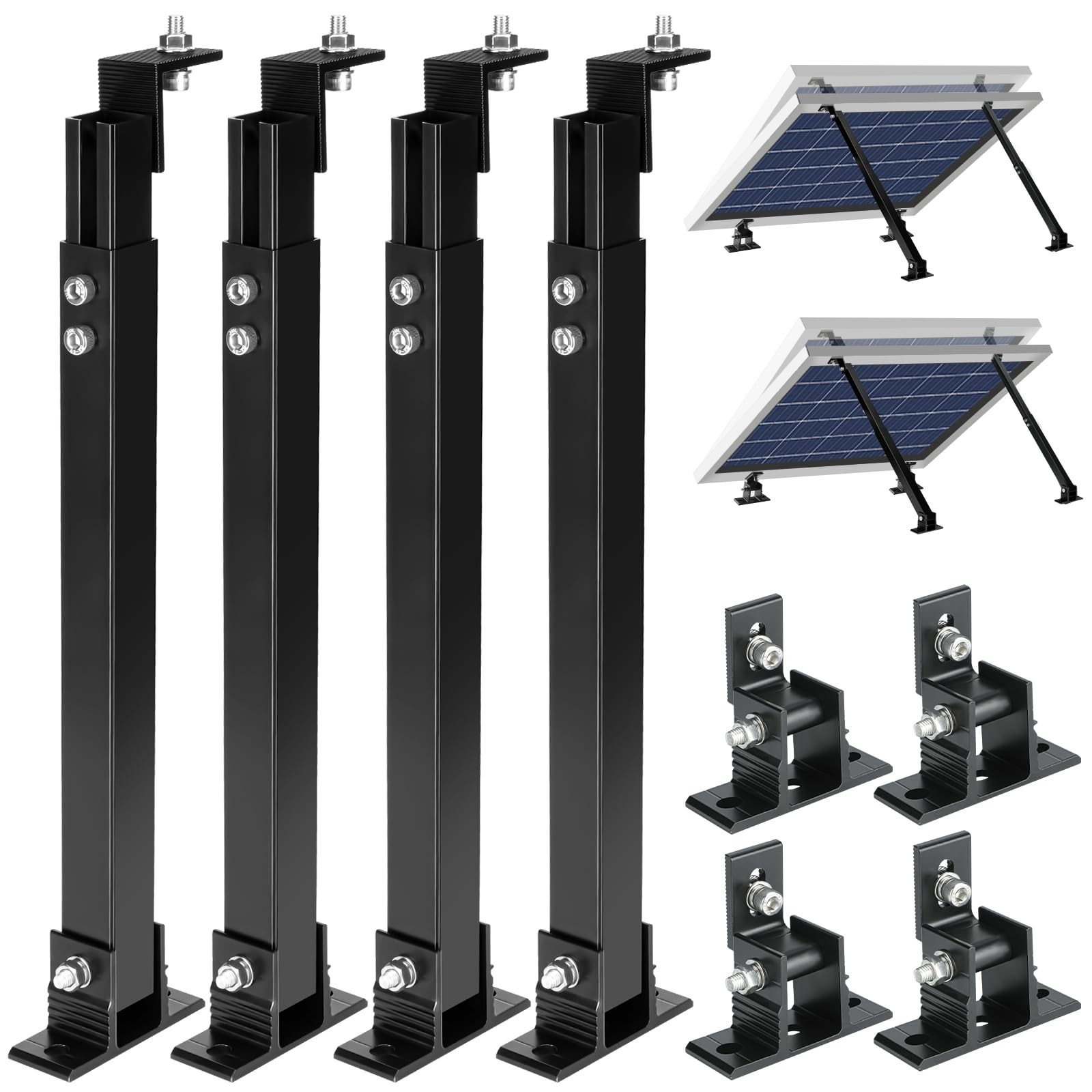CARLKEMIAN Solar Panel Mount, Aluminum Alloy Adjustable Solar Panel Tilt Moun…