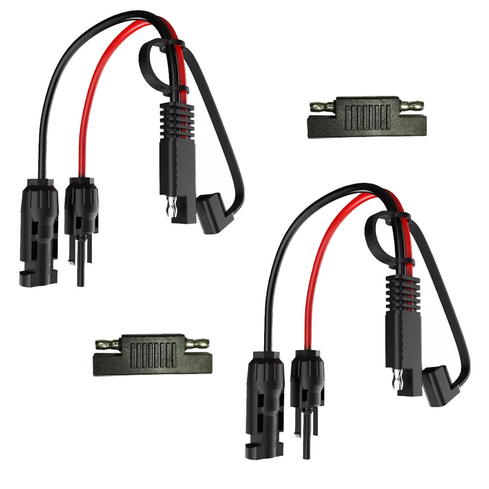 2x Solar Panel Extension Cable 2FT 10AWG SAE to SAE Polarity Reverse Adapter HOT