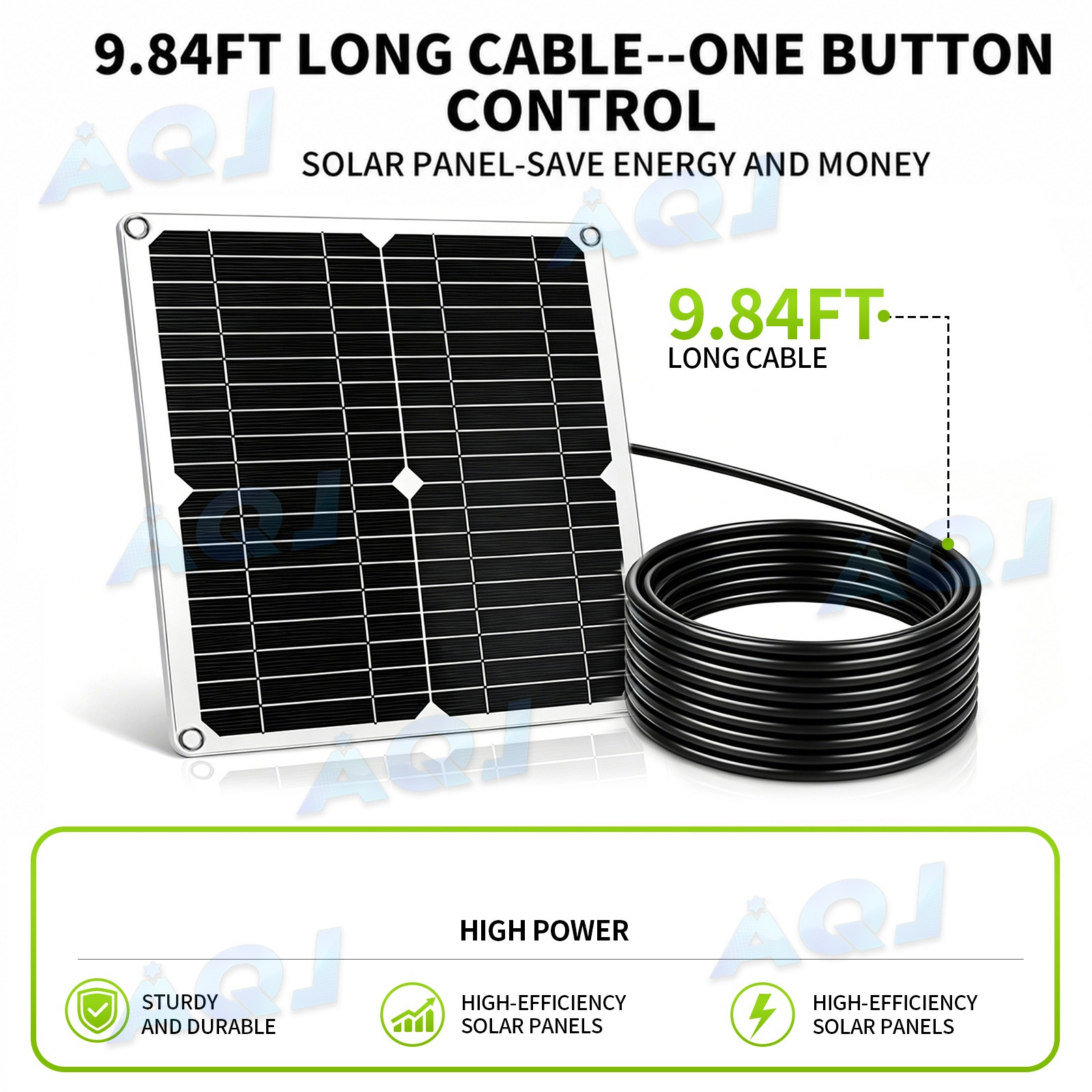 Solar Powered Fan Kit 18V Solar Panel Waterproof 2 Exhaust Fan for Chicken Coop