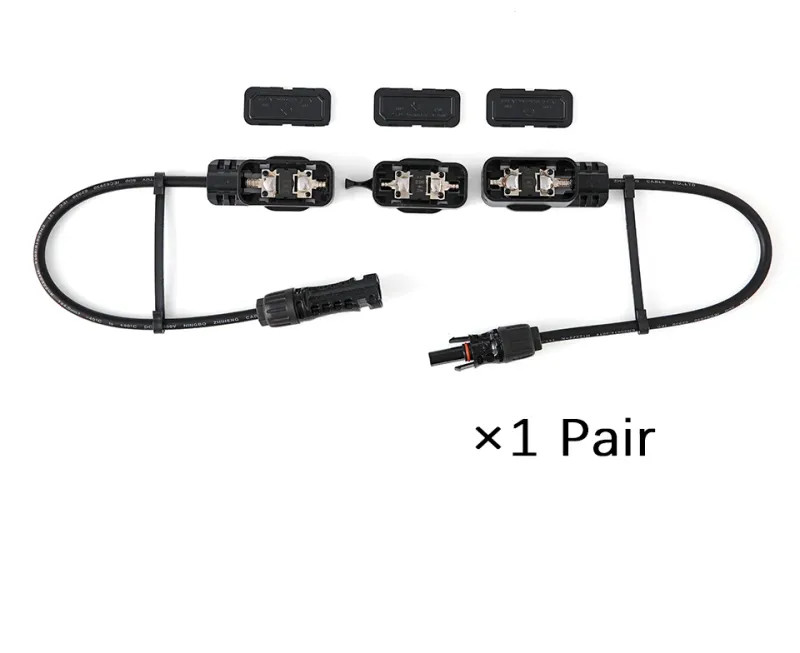 Connector Plug Junction Box Kit Diode Protected Cable PV Mount For Solar Panel