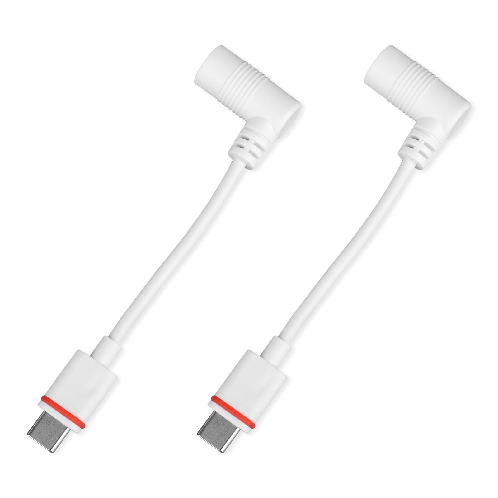 2pcs Barrel Plug to USB-C Power Adapter for Ring Solar Panel & USB-C Security…