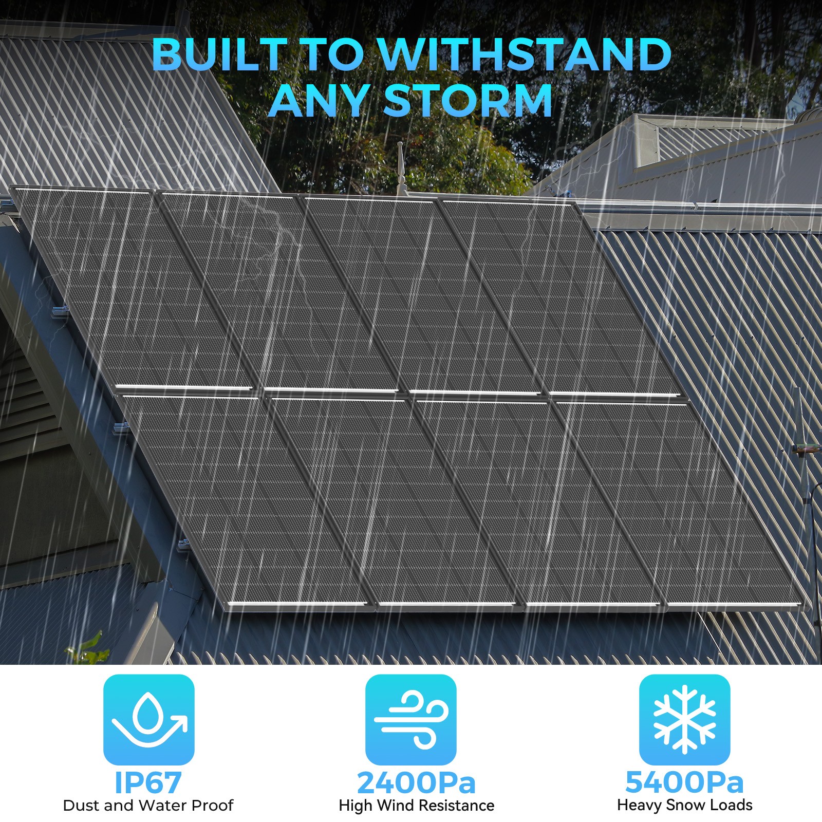 Werchtay 12Pack 200W Watt N-Type Bifacial Solar Panel Off-Grid + Free shipping