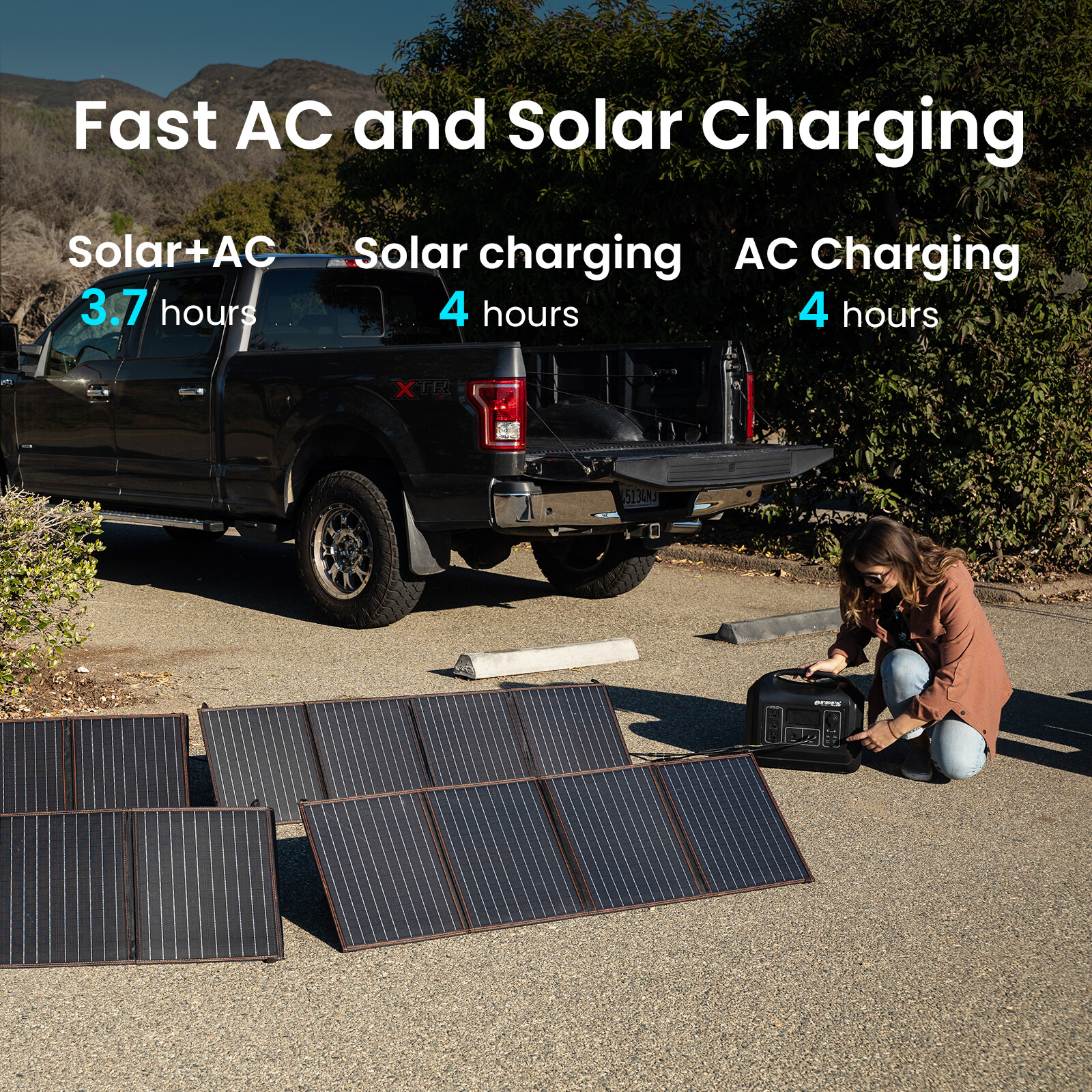 OUPES 1800w Portable Power Station 1800W/1488Wh Solar Generator LiFePO4 Battery