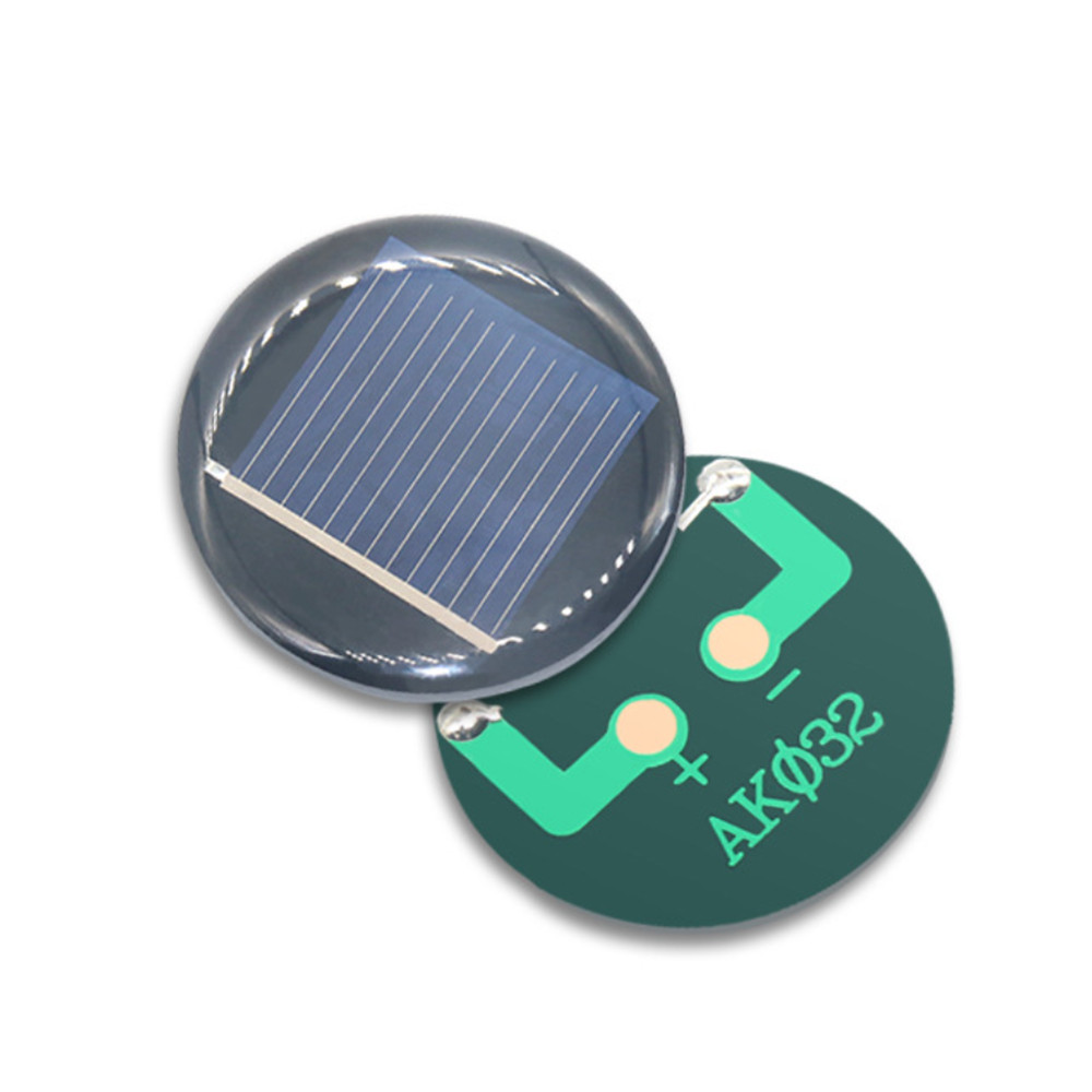Solar Cell Round Solar Panel Diameter 32MM 0.07W DIY for Phone Light Toy Charger