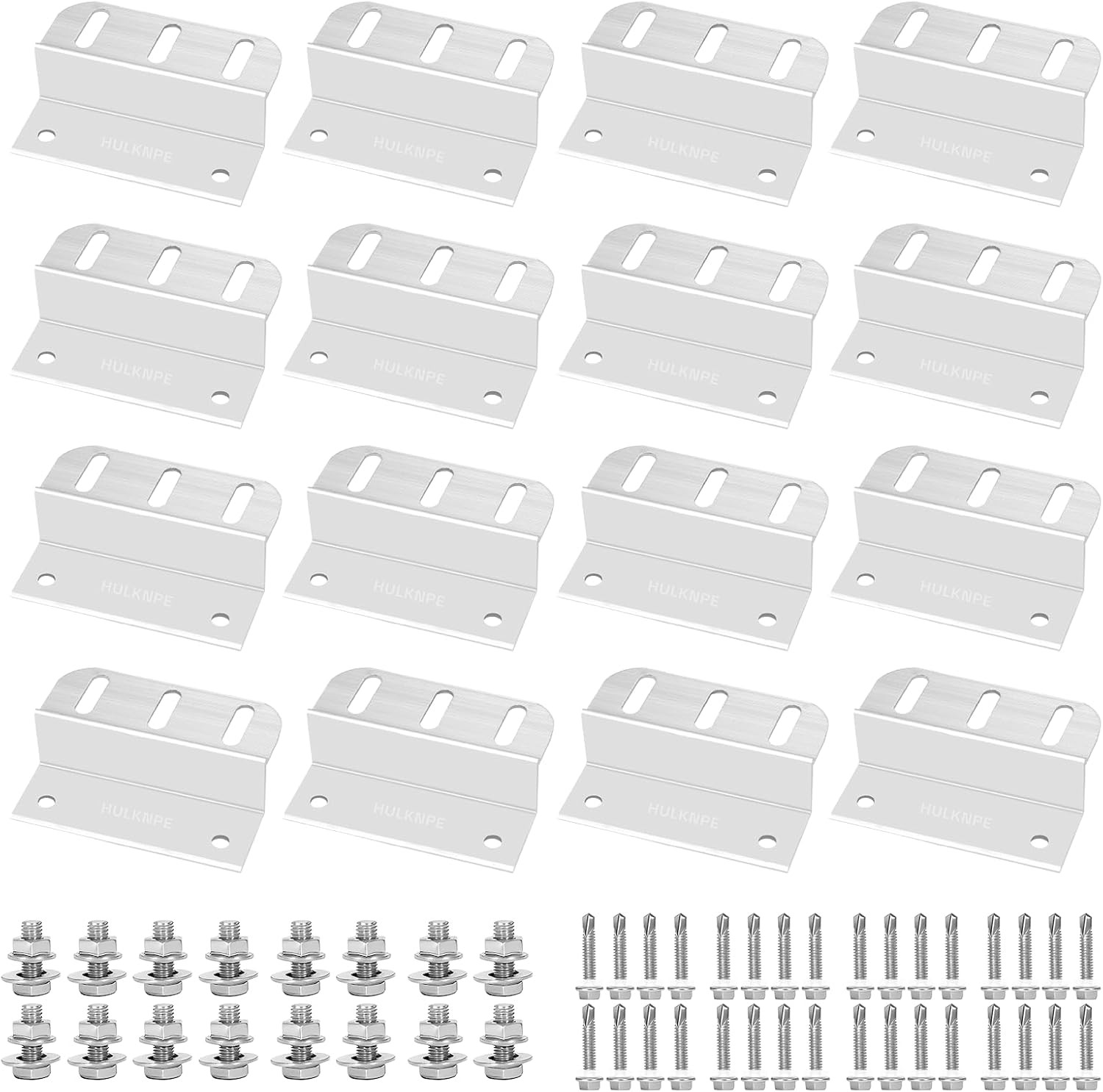 16 Units Solar Panel Mounting Brackets Z Kit Lightweight Aluminum Corrosion-Free