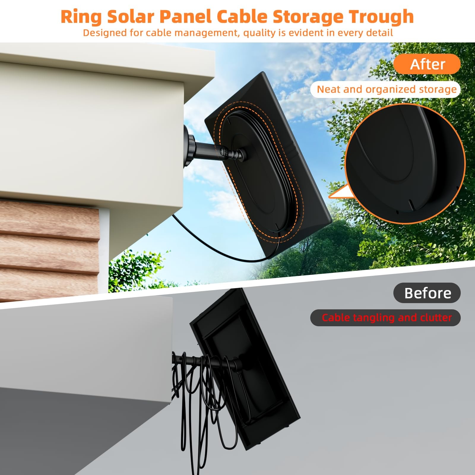 2 Pack 5W Solar Panel for Ring Camera – Compatible with Spotlight Cam (Plus/P…