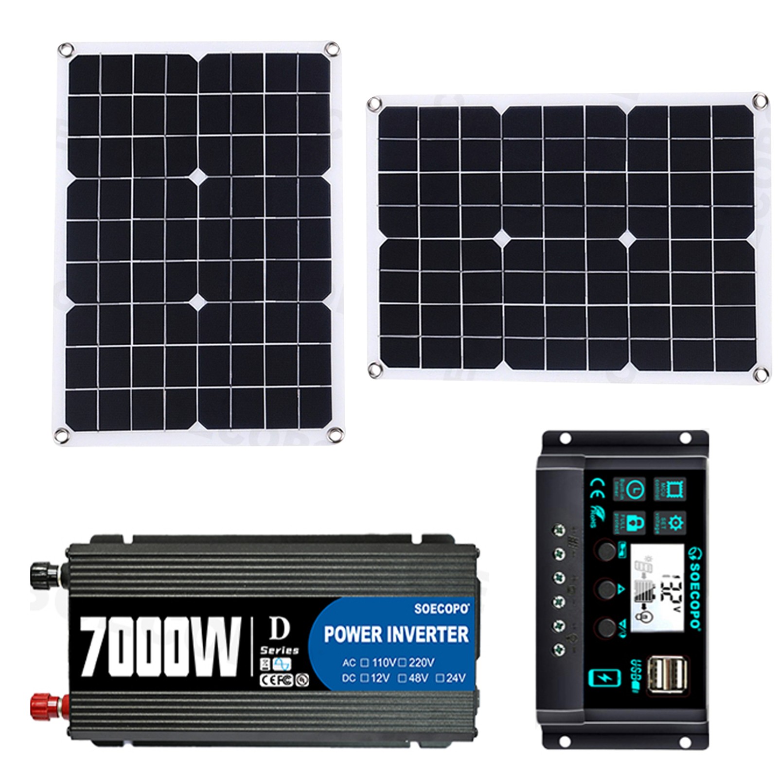 7000W Sine Wave Inverter Solar Kit | Complete Inverter 12V24V-110V/220V