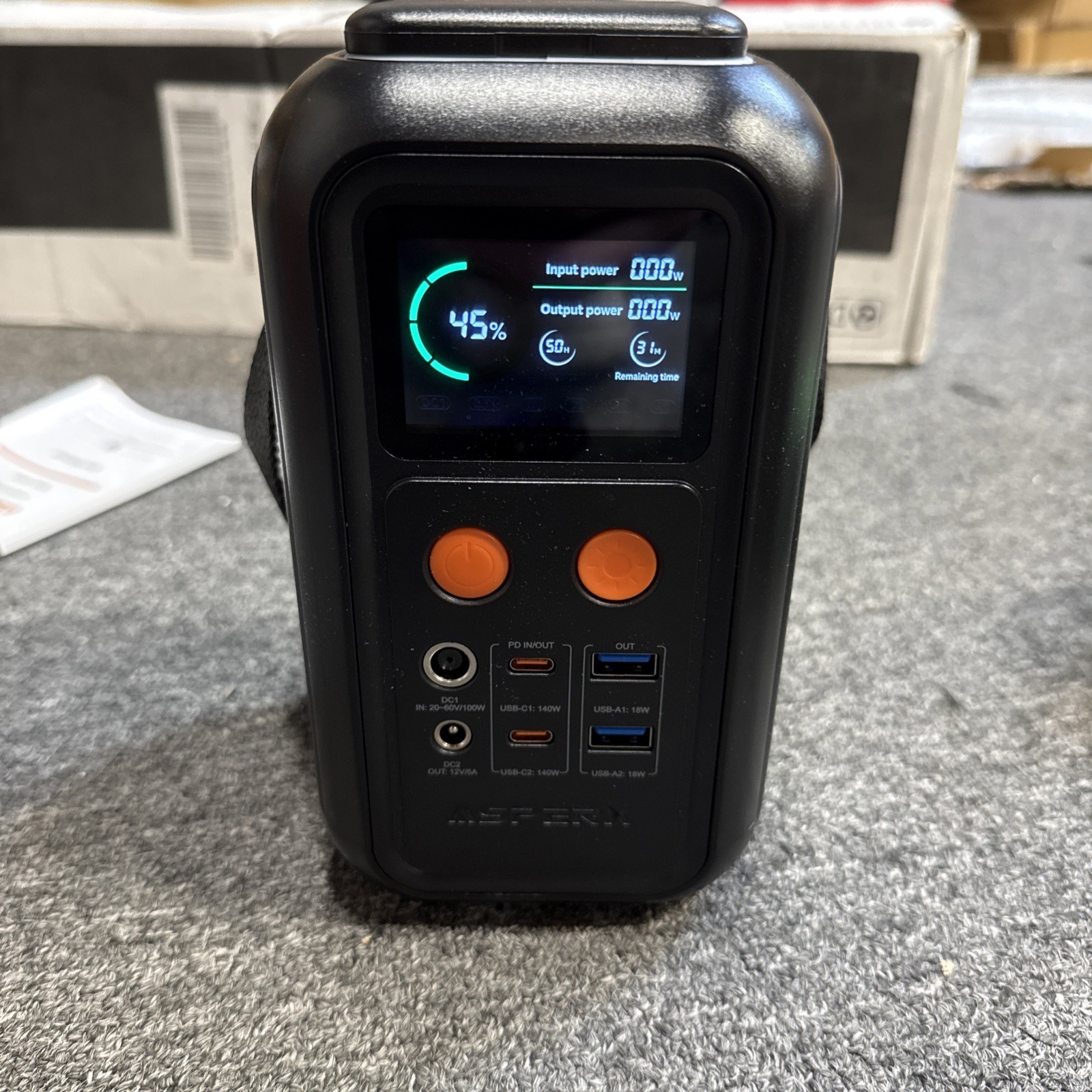Asperx Portable Power Station, 192Wh Lifepo4 Battery with 200W Output, Dual 140W
